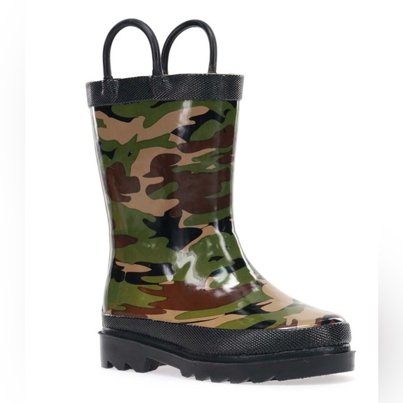 Western Chief Boys Kids Camouflage Rain Boots‎ Size 12 NWT - Picture 1 of 10
